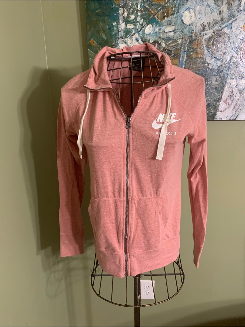 Ladies Nike zip up hoodie jacket in size M.